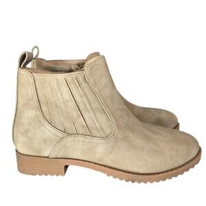 L CL by Laundry Comfort Chinese Laundry Famed Nubuck Ankle Boot Taupe Tan Size 8